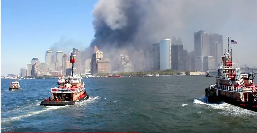 boats rescuing people during 9-11