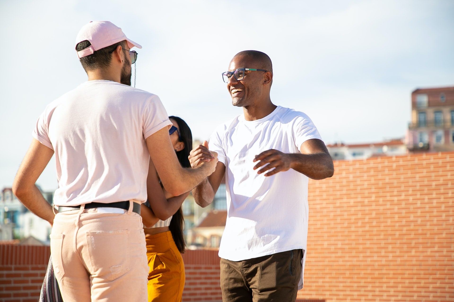 two people shaking hands