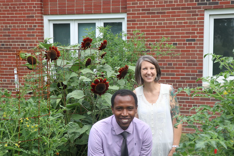 photos of pastors peter and chris in the hanscom garden