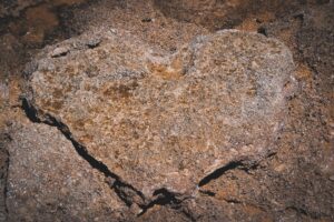 rock in the shape of a heart